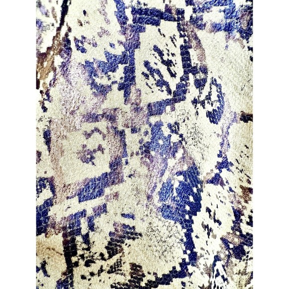 Anthropologie Current Air Harmony Metallic Snake Print Midi Skirt Size Medium - Picture 6 of 8